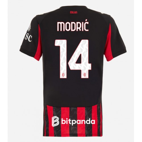 Fotbalové Dres AC Milan Luka Modric #14 Dámské Domácí 2025-26 Krátký Rukáv